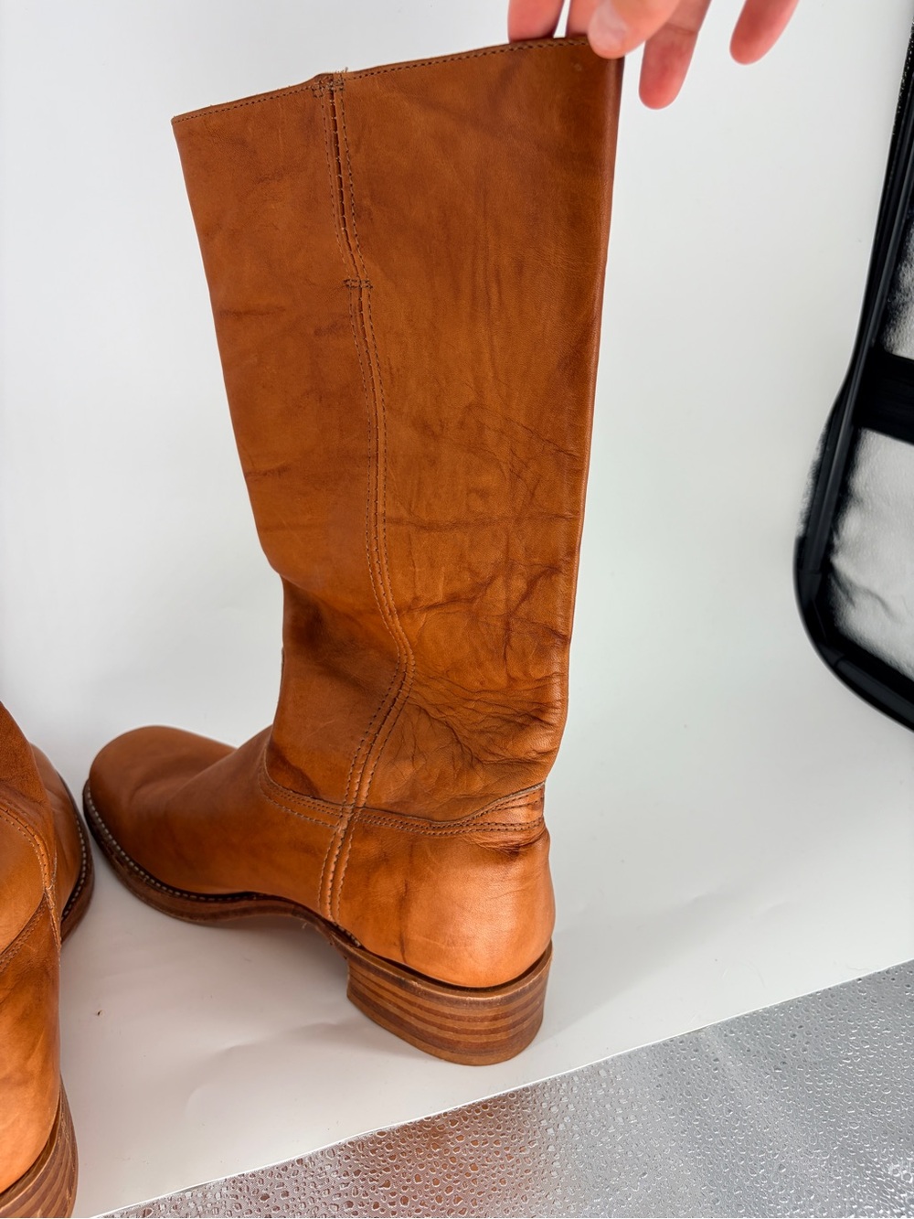 2010 Frye 14L Campus Boots (Mens-9.5 Wm’s 11) Made in USA Leather Mid-Calf Boots - Picture 12 of 16